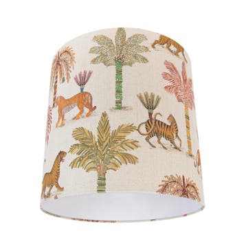 Stoffen lampenkap multicolor met dierenprint 40/40/40, Verzenden, Nieuw, Rond