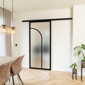 Stalen Schuifdeur koofsysteem - 2 Vlaks rond - Kanaalglas, Doe-het-zelf en Verbouw, Kozijnen en Schuifpuien, 75 tot 150 cm, Nieuw