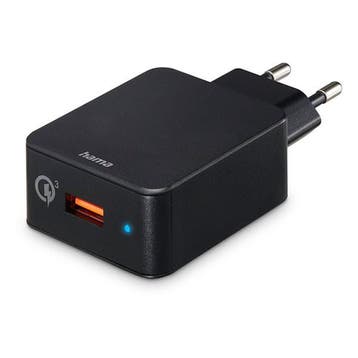 USB A oplader | Hama | 1 poort  (USB A, 19.5W, Zwart), Verzenden, Nieuw