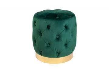 Design kruk MODERN BAROK 40cm donkergroen goud fluweel, Ophalen of Verzenden, Nieuw