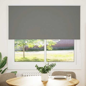 vidaXL Rolgordijn verduisterend 150x150 cm stofbreedte 146,6, Huis en Inrichting, Verzenden, Nieuw, Grijs