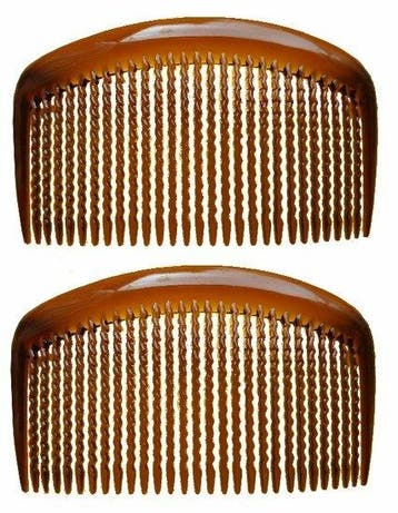 Opsteekkammen 9cm - Fijne Tanden - Bruin - 2 Stuks, Nieuw