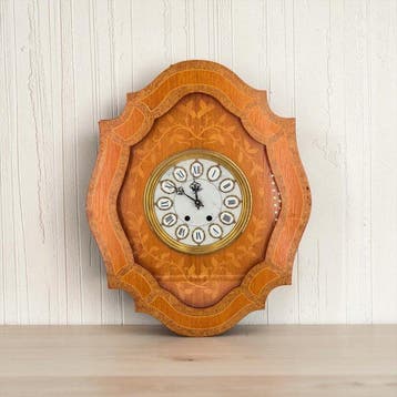 Klok Napoleon III Hout, Keramiek - 1850-1900 - Oog van de os, Antiek en Kunst