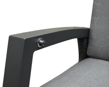 Dallas lounge tuinstoel verstelbaar antraciet, Tuin en Terras, Tuinstoelen, Ophalen of Verzenden, Nieuw