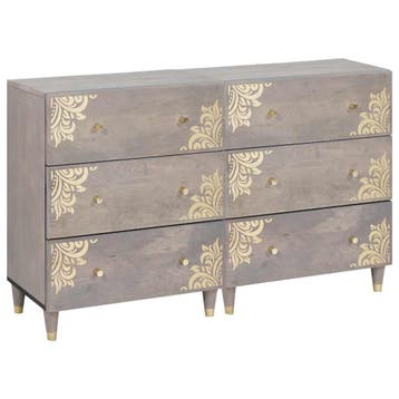vidaXL Dressoir 2 st 60 x 33 x 75 cm Massief Mango Hout, Huis en Inrichting, Verzenden, Nieuw