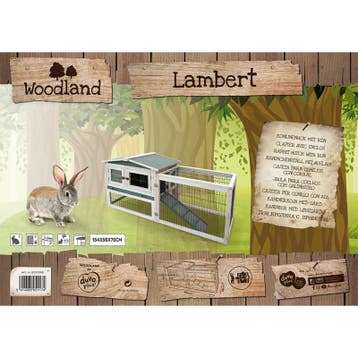 Konijnenhok Woodland Lambert Cottage – Houten Buitenhok m., Verzenden, Nieuw, Overige typen