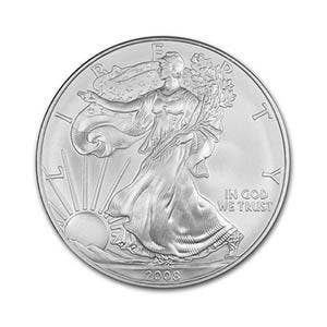 American Eagle 1 oz 2008 (20.583.000 oplage), Verzenden, Midden-Amerika, Losse munt, Zilver