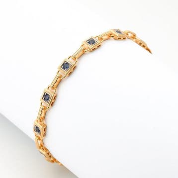Zonder minimumprijs - Armband 18-karaats goudlaag, Zilver, Nieuw