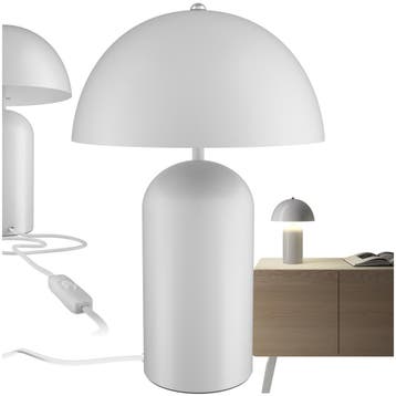 Kleine retro-tafellamp Altea, paddenstoeldesign, 40W - wit, Huis en Inrichting, Lampen | Tafellampen, Verzenden, Nieuw