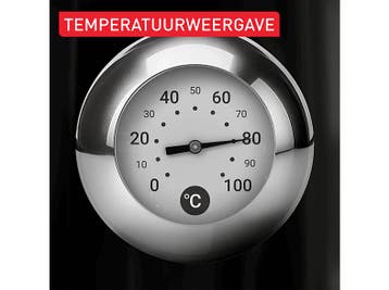 Tefal -   Soleil Control 1.7l Waterkoker Black Glama, 1 tot 2 liter, Verzenden, Nieuw