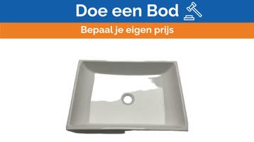 Bieden: AET Italia Ceramic Rectangular Marine Washbasin 50c, Ophalen of Verzenden, Nieuw