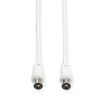 Coax kabel mannelijk - Nedis - 10 meter (Analoog, Wit), Verzenden, Nieuw