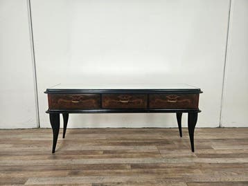 Kabinet - Inkomconsole van mahonie met spiegelblad -