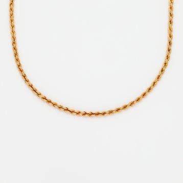 Halsketting - 14 karaat Geel goud - Koord, Sieraden, Tassen en Uiterlijk, Kettingen, Nieuw