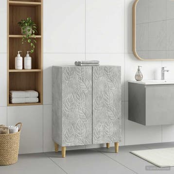 vidaXL Badkamer Opbergkast DELFT Betongrijs 59,5 x 31 x 80, Verzenden, Nieuw