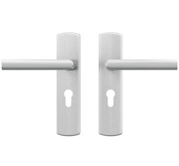 AXA curve klik schild PC55 met deurklink Milan aluminium F1, Verzenden, Nieuw