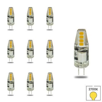 Set van 10 LED lampen G4-GU4 | 12 volt | 1.5 watt | 2700K, Verzenden, Nieuw, Overige typen