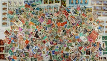 Wereld - Duizenden wereldwijde en Duitse postzegels uit de, Gestempeld