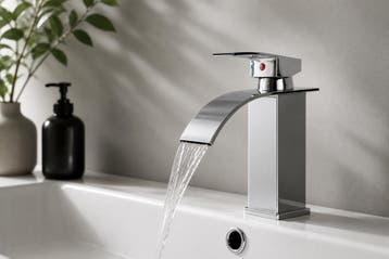watervalkraan Chroom - Design mengkraan - NIEUW, Ophalen of Verzenden, Nieuw, Chroom, Kraan