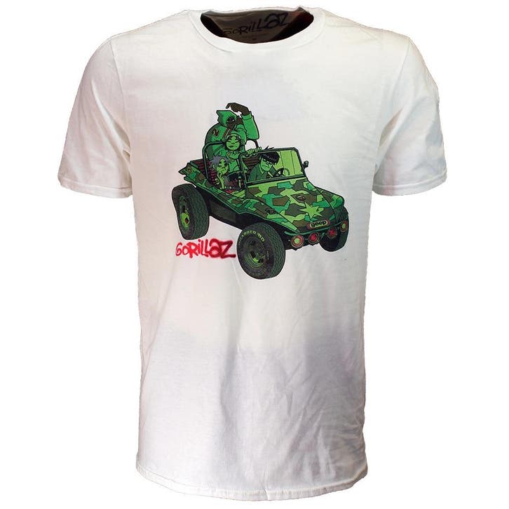 Gorillaz Green Jeep T-Shirt, Kleding | Heren, T-shirts, Verzenden