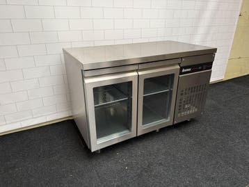 Showroommodel Inomak Koelwerkbank 1/1 GN met 2 glasdeuren, Ophalen of Verzenden, Nieuw zonder verpakking, Koelen en Vriezen