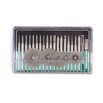 Hofftech Diamantvijlset - 25-delig - Diverse maten - Incl..., Doe-het-zelf en Verbouw, Gereedschap | Slijpmachines, Ophalen of Verzenden