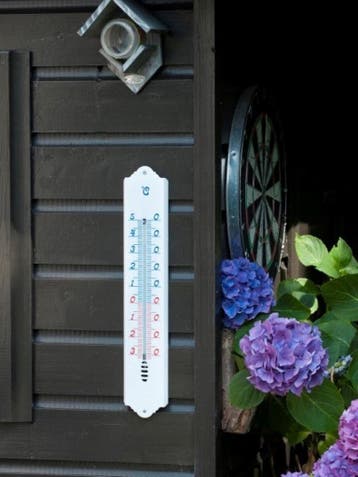 Kunststof Muurthermometer 49.5 cm Wit voor Binnen en Buiten, Verzenden, Nieuw