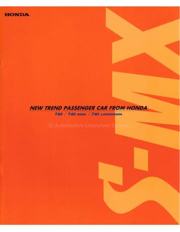 1996 HONDA S-MX BROCHURE JAPANS, Nieuw, Honda, Author