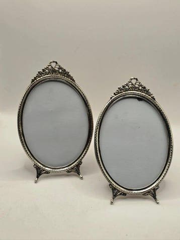 Fotolijst (2) - .900 zilver - Vintage Egyptische Ovaal