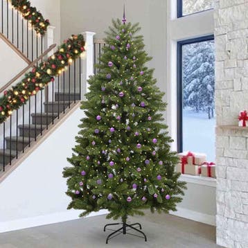 vidaXL Kunstkerstboom 300 cm 300 LEDs Warmwit PVC en staal, Verzenden, Nieuw