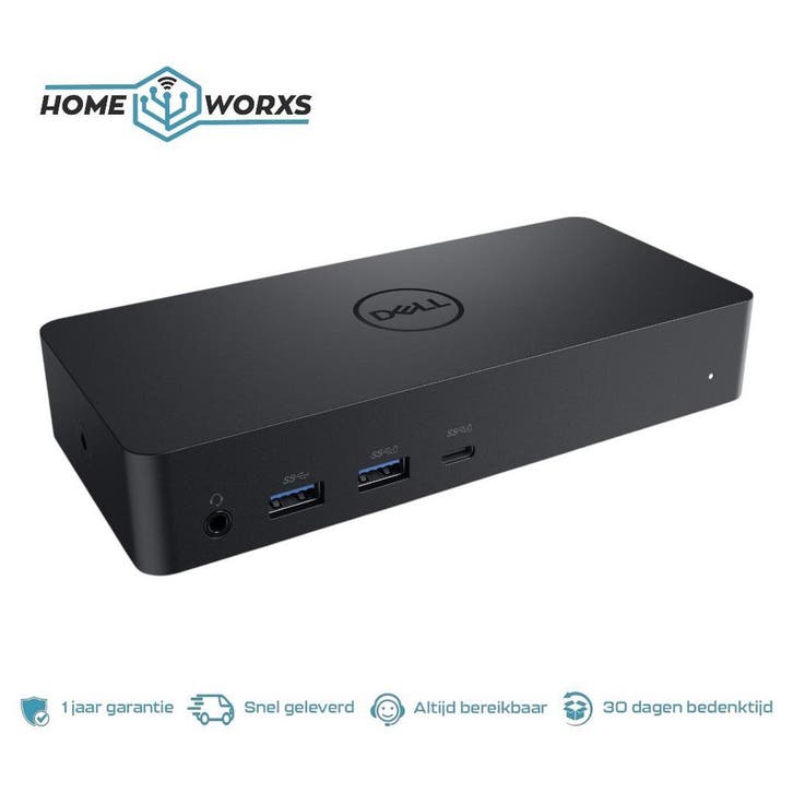 Dell D6000 Universele docking station USB-C/A inc 130W adpt., Computers en Software, Dockingstations, Harde schijf, Laptop, Refurbished