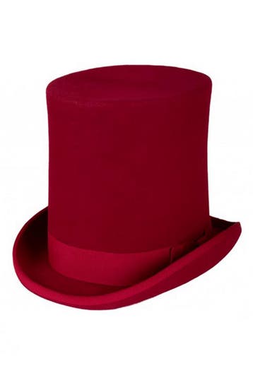 Luxe Hoge Hoed Rood Extra Hoog Model 61 100% Wol Heren Man T, Ophalen of Verzenden, Nieuw