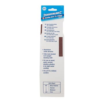 Silverline Schuurbanden - aluminiumoxide - korrel 120 voo..., Ophalen of Verzenden, Nieuw