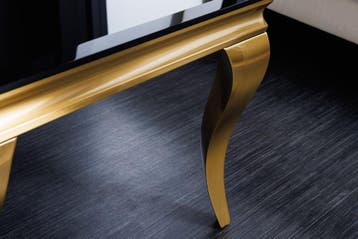 Elegante salontafel MODERN BAROK 100cm zwart opaalglas, Ophalen of Verzenden, Nieuw