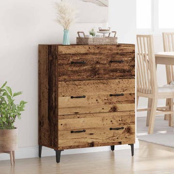 vidaXL Dressoir Oud hout 69,5 x 34 x 90 cm Gemonteerd hout, Verzenden, Nieuw, Overige houtsoorten, Minder dan 50 cm