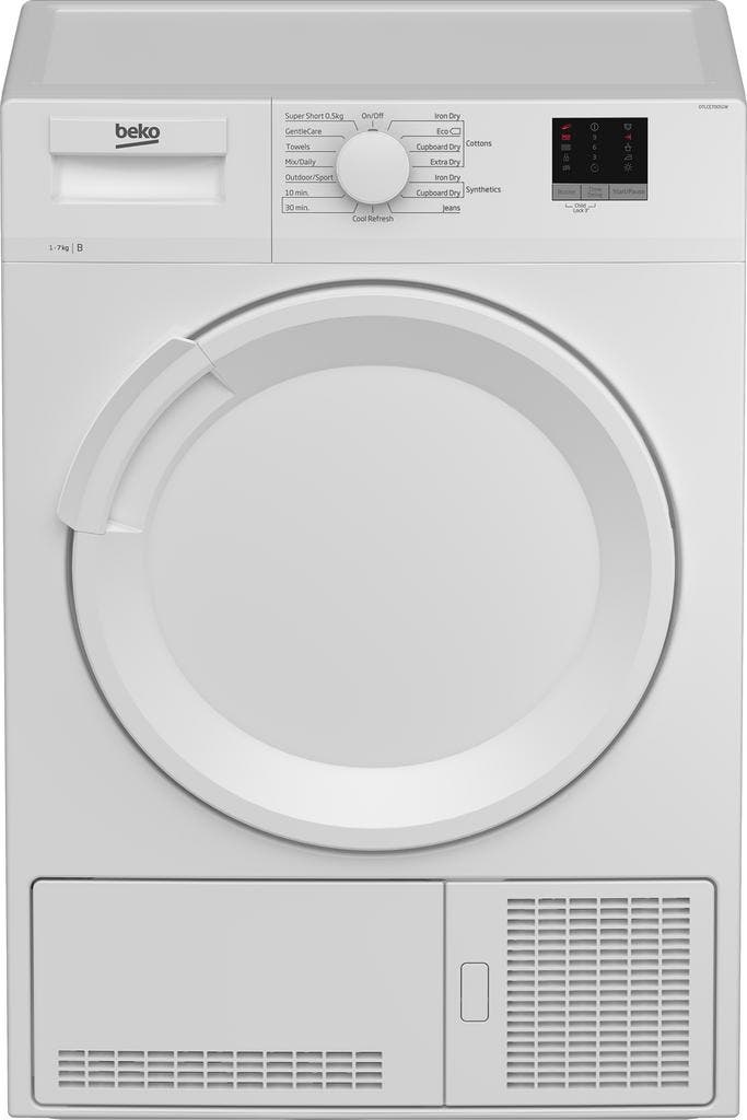 Beko Dtlce70051w - Condensdroger - 7 kg - 65 dB -, Witgoed en Apparatuur, Wasdrogers, Zo goed als nieuw, Voorlader, 85 tot 90 cm