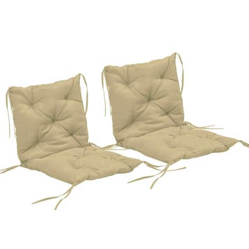 2-delige Set Zitkussens, 98 X 50 Cm Stoelkussens Met Bindlin, Tuin en Terras, Verzenden, Nieuw