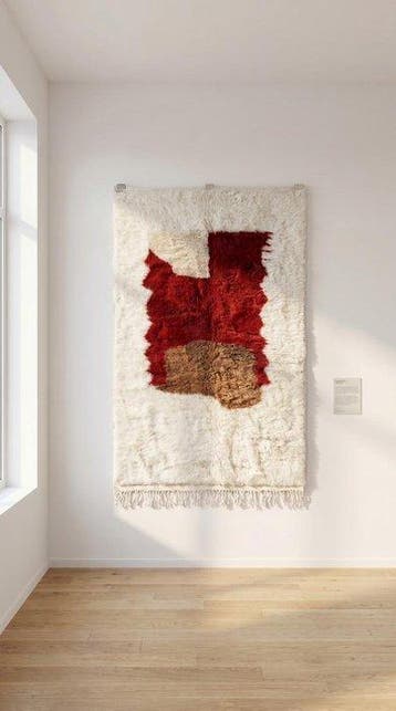 Handgemaakt Berber tapijt uit Mrirt – Abstract patroon –, Nieuw