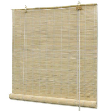vidaXL Rolgordijn 80x160 cm bamboe natuurlijk, Verzenden, Nieuw, Beige