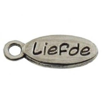 3x Bedel liefde dubbelzijdig. Afm.  5 x 11mm  (Bedels), Ophalen of Verzenden, Nieuw, Bedel