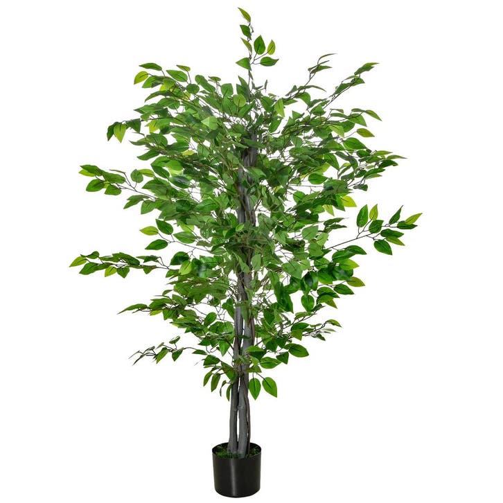 TRUUSK Kunstmatige Ficusboom 135 cm - Grote Kunstplant in Po, Huis en Inrichting, Woonaccessoires | Vazen, Nieuw, Verzenden