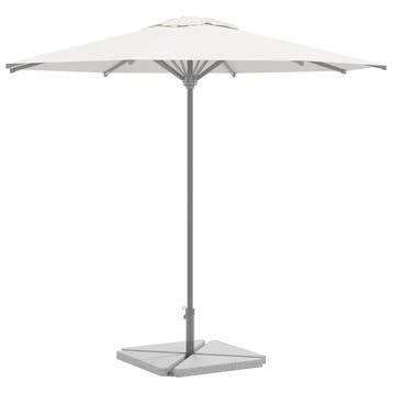 vidaXL Parasolvoetplaten 4 st driehoekig 14 kg graniet grijs, Verzenden, Nieuw, Parasolvoet