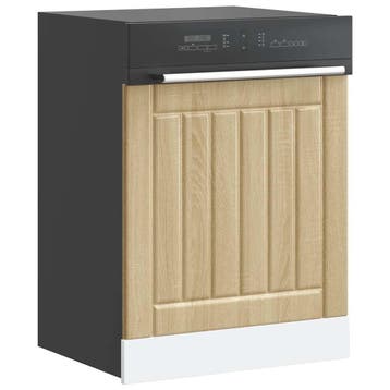 vidaXL Vaatwaspaneel Lucca bewerkt hout sonoma eikenkleurig, Verzenden, Nieuw, Bruin