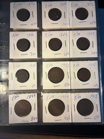 Zweden. Collection of 105+ coins, various denominations