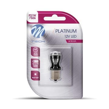 LED P21W 12V - Platinum - Canbus - 14x Leds - Rood - Enkel, Ophalen of Verzenden, Nieuw, Maserati