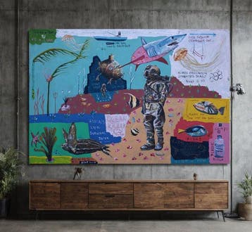 Vit Navratil - Fisch and Chips (XXL)- Hand-painted