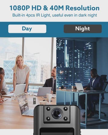 BOBLOV A22 Mini Bodycam 1080P HD met Nachtzicht en 180° Draa, Verzenden, Nieuw