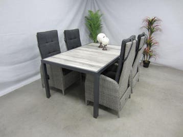 te velde tuinmeubelen ross tuinstoel met tanger tuintafel, Nieuw