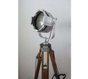 Theater Lamp - Staande lamp - Aluminium, Staal, Hout, Antiek en Kunst