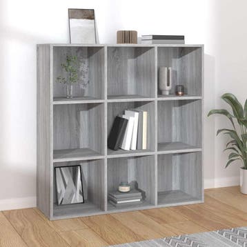vidaXL Boekenkast 98x29x97,5 cm grijs sonoma eikenkleurig, Huis en Inrichting, Minder dan 50 cm, Verzenden, Nieuw, Minder dan 100 cm